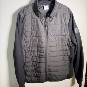Men's Quilted Hybrid Jacket - Black